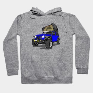 Jeep Wrangler Camp Time - Medium Blue Hoodie